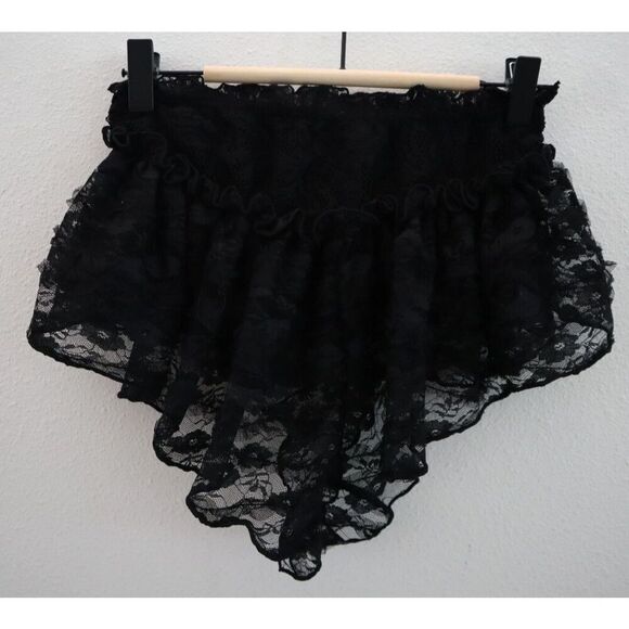 Intimately Free People WMN Sz S Black House Party Micro Shortie Lace Panties - Picture 1 of 10